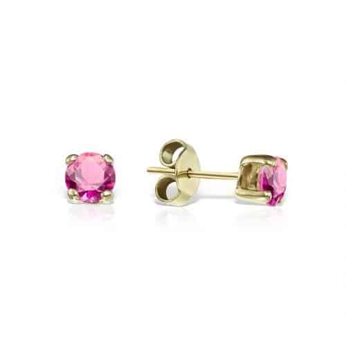 Cercei de damă din aur 14 kt cu zirconii diverse culori C 224S
