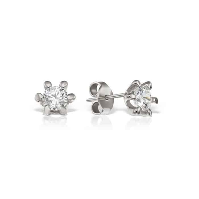Cercei de damă din aur 14 kt cu zirconii diverse culori C 245S