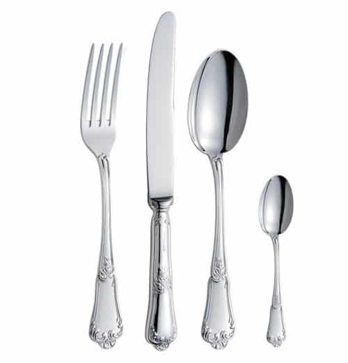Set tacâmuri din argint 925%, Sterling Silver, stil Impero / Floreale