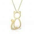 Colier aur 14 kt cu pisica P 150S