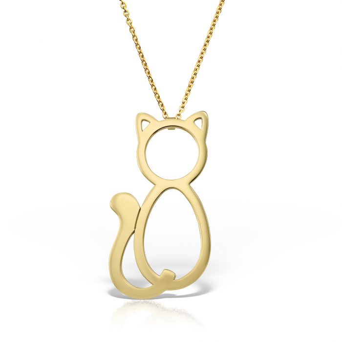 Colier aur 14 kt cu pisica P 150S