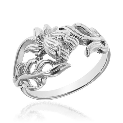 Inel aur  cu motiv floral 14 kt I 261S