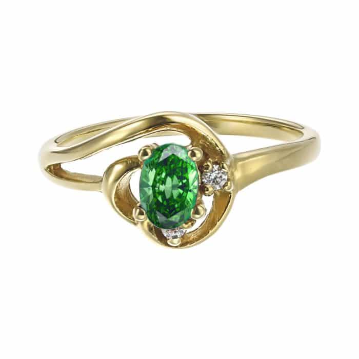Inel aur 14 kt I 547S, zirconia diverse culori