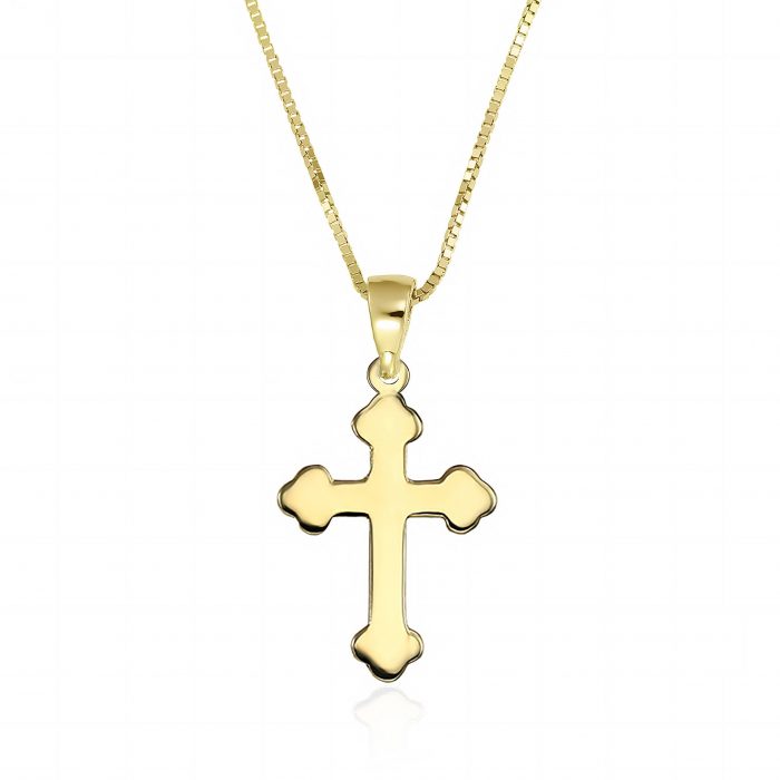 Pandantiv  cu cruciuliță din aur 14 kt P 158S