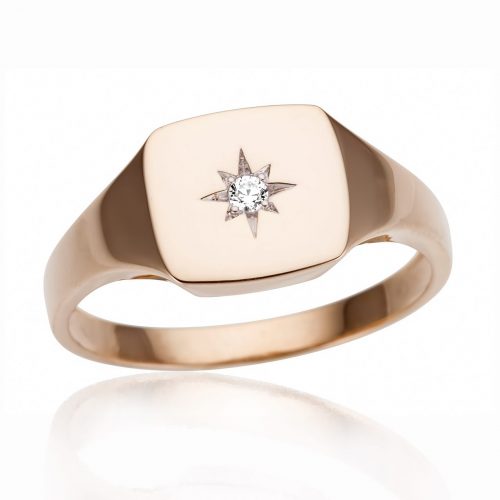Inel aur 14 kt cu diamant BB.546808