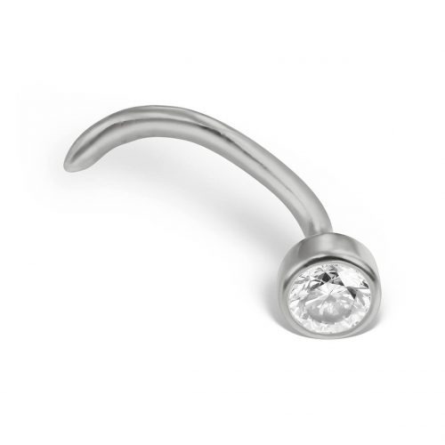 Piercing nas aur 14 kt cu diamant C 035L.A