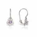 Cercei aur copii, 14 kt, formă florală, zirconii diverse culori,  C 366S