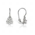 Cercei aur copii, 14 kt, formă florală, zirconii diverse culori,  C 366S