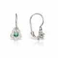 Cercei aur copii, 14 kt, formă florală, zirconii diverse culori,  C 366S