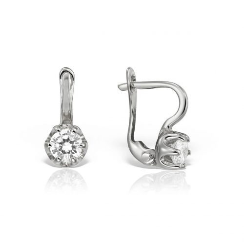 Cercei aur copii, 14 kt, cu zirconii diverse culori, C 367S