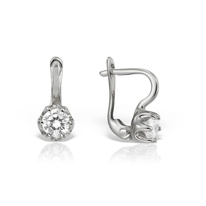 Cercei aur copii, 14 kt, cu zirconii diverse culori, C 367S