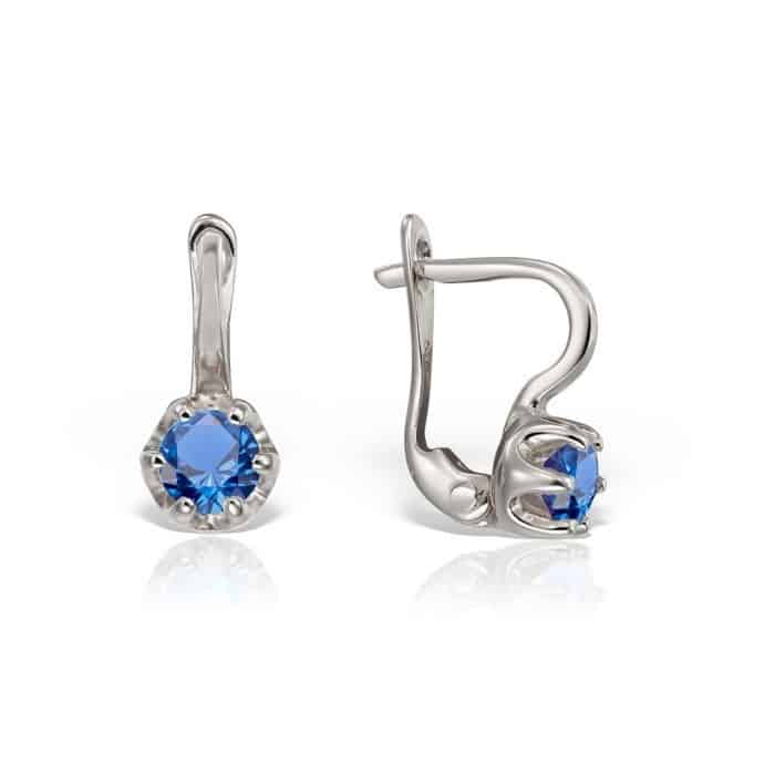 Cercei aur copii, 14 kt, cu zirconii diverse culori, C 367S