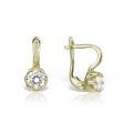 Cercei aur copii, 14 kt, cu zirconii diverse culori, C 367S
