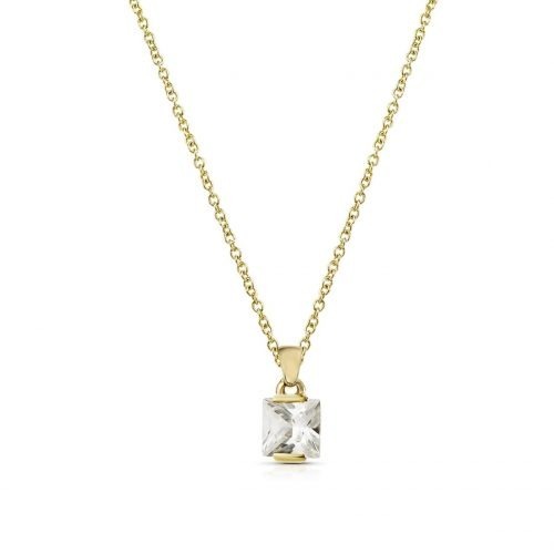 Pandantiv aur 14 kt cu zirconia P 60S