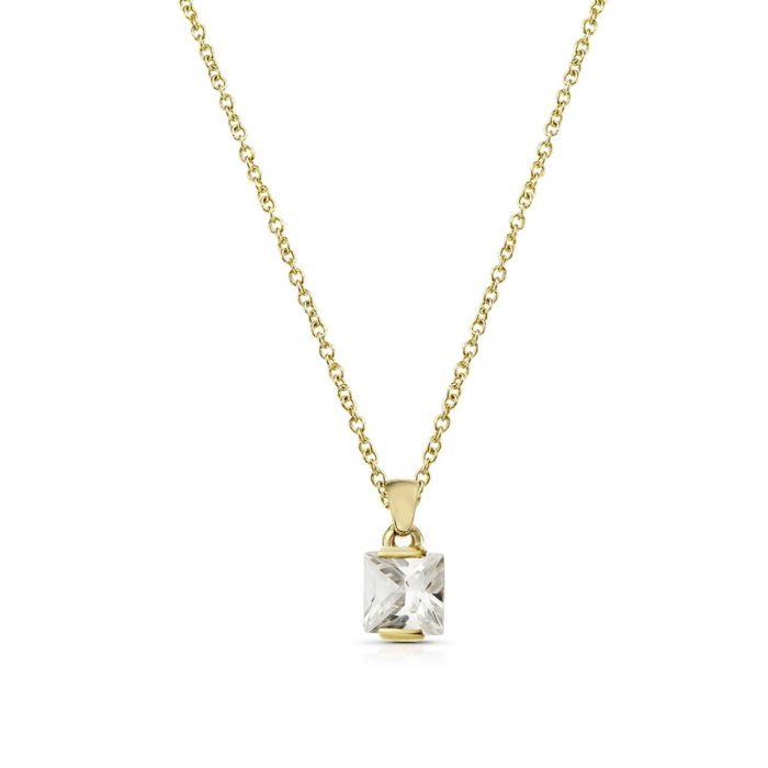 Pandantiv aur 14 kt cu zirconia P 60S