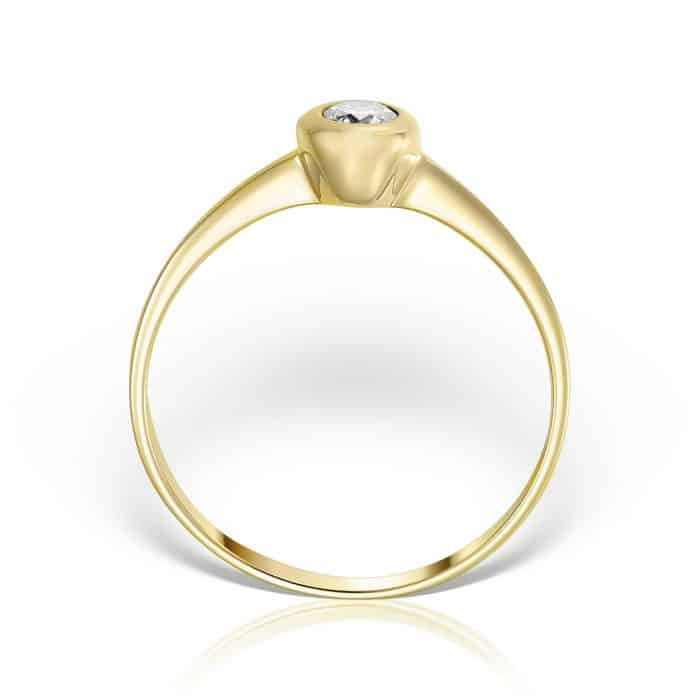Inel de logodnă aur 14 kt cu diamant I 016L