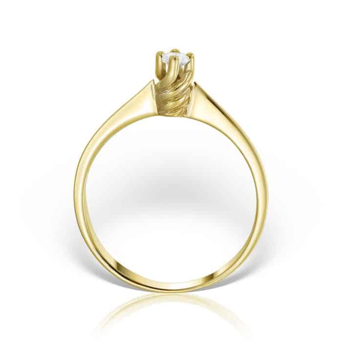 Inel de logodnă aur 18 kt cu diamant I 019L
