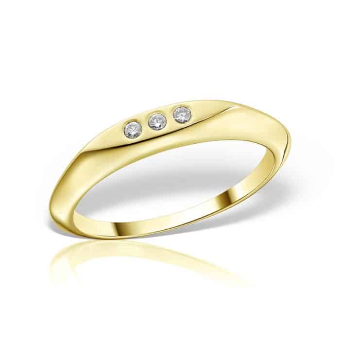Inel de logodnă din aur 18 kt cu diamante I 045L