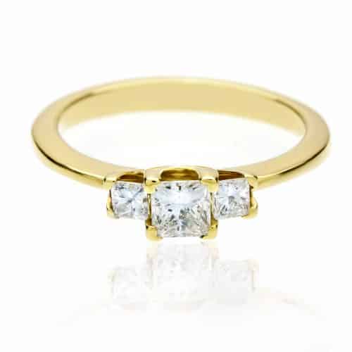 Inel de logodnă aur 18 kt cu diamante I 046L