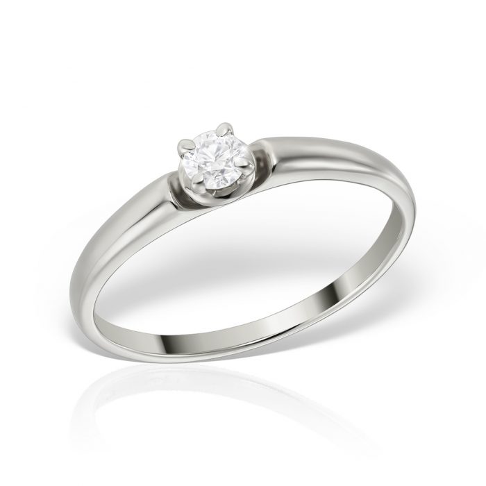 Inel de logodnă aur 14 kt cu diamant I 098L