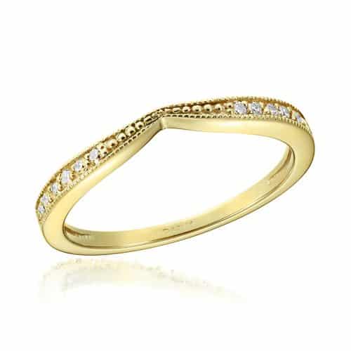 Verighetă pentru ea din aur 18 kt cu diamante I 110B L