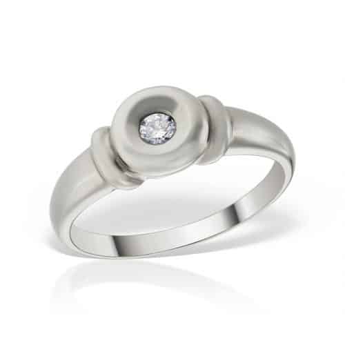 Inel de logodnă aur 14 kt cu diamant I 113L