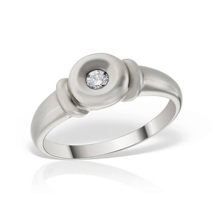 Inel de logodnă aur 14 kt cu diamant I 113L