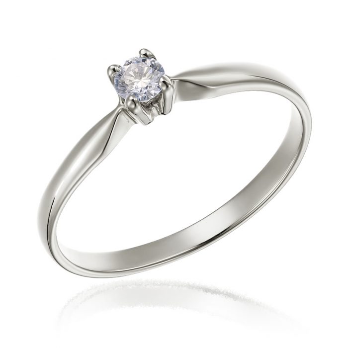 Inel de logodnă din aur 14 kt cu diamant I 115L