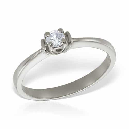 Inel logodnă aur 14 kt cu diamant I 125L