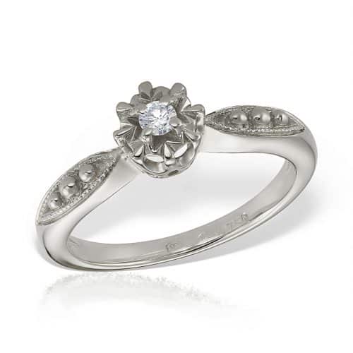 Inel de logdnă din aur 18 kt cu diamant I 126L