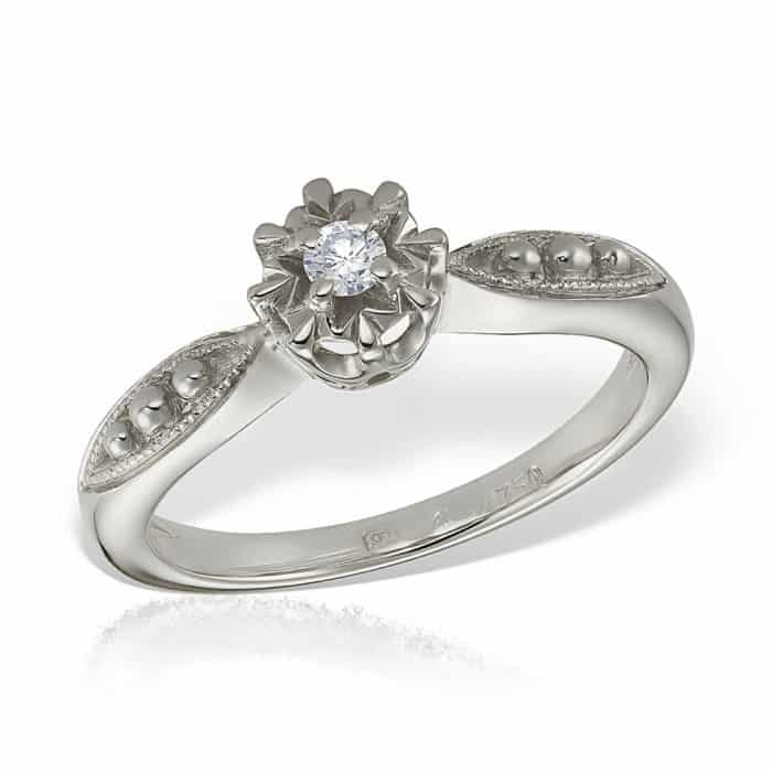 Inel de logdnă din aur 18 kt cu diamant I 126L