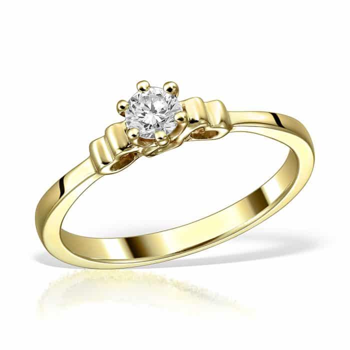 Inel de logodnă din aur 18 kt cu diamant I 129L