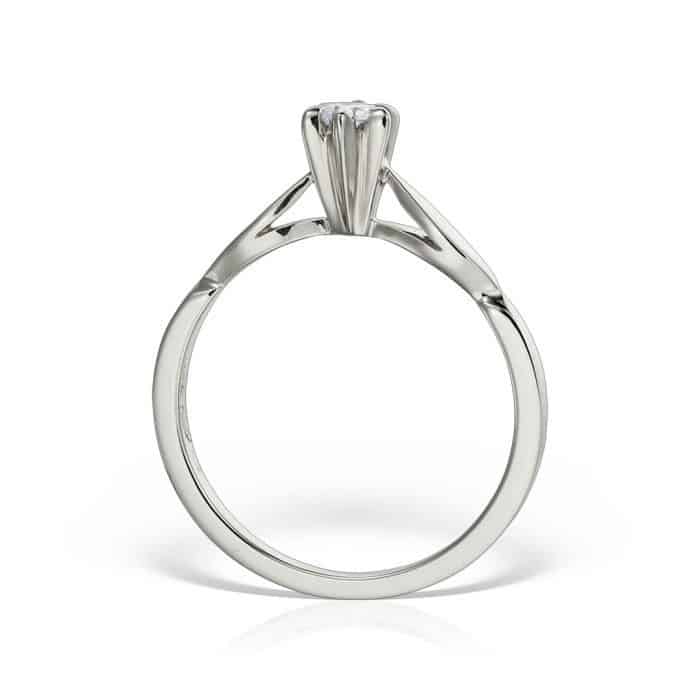 Inel de logodnă din aur 18 kt cu diamant I 130L