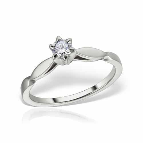 Inel de logodnă din aur 18 kt cu diamant I 130L