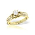 Inel de logodnă aur galben 18 kt cu diamante I 110L.1