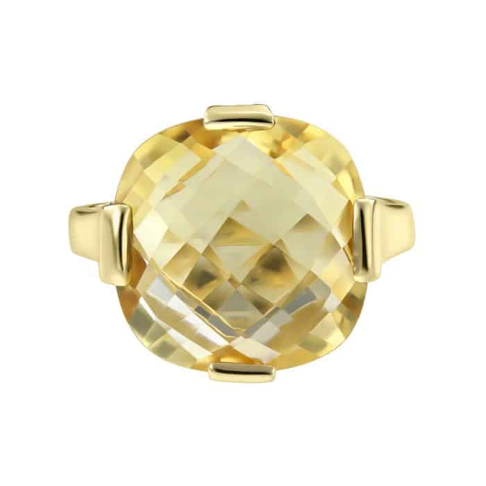 Inel aur galben 14 kt cu citrin I S04C.3