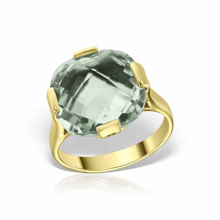 Pandantiv P S04C.2, aur 14 kt, ametist verde