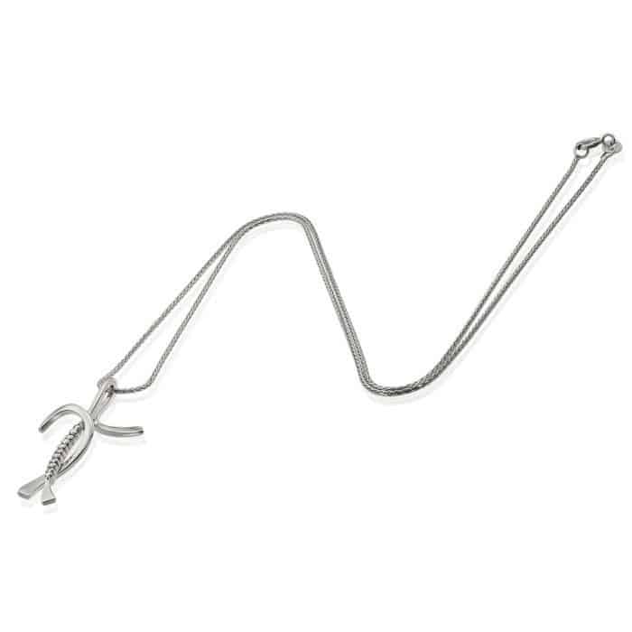 Colier P 009L, aur 14 kt, diamante