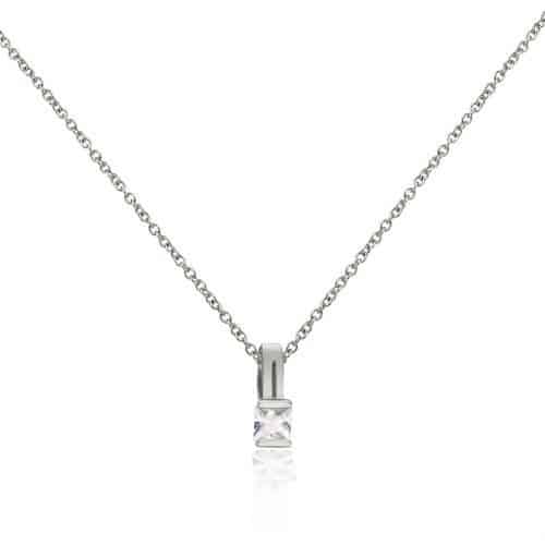 Pandantiv aur 14 kt cu zirconia incoloră/roz P 75S