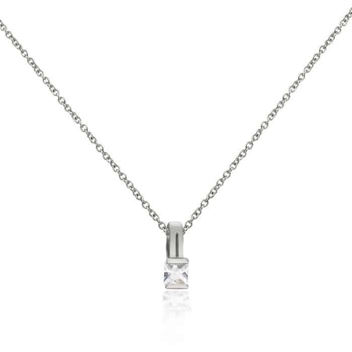 Pandantiv aur 14 kt cu zirconia incoloră/roz P 75S