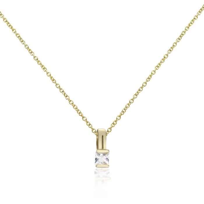 Pandantiv aur 14 kt cu zirconia incoloră/roz P 75S