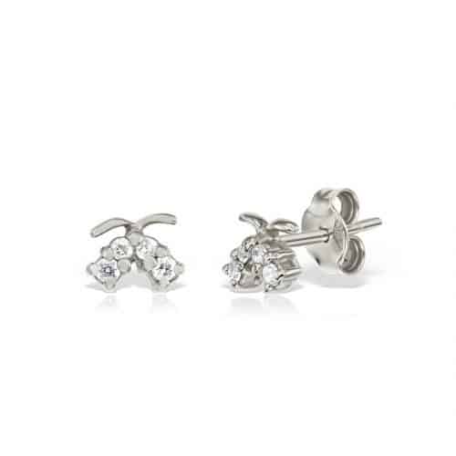 Cercei cu diamante, aur 18 kt, C 003L