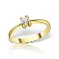 Inel de logodnă aur alb/galben 14 kt cu diamant I 007L