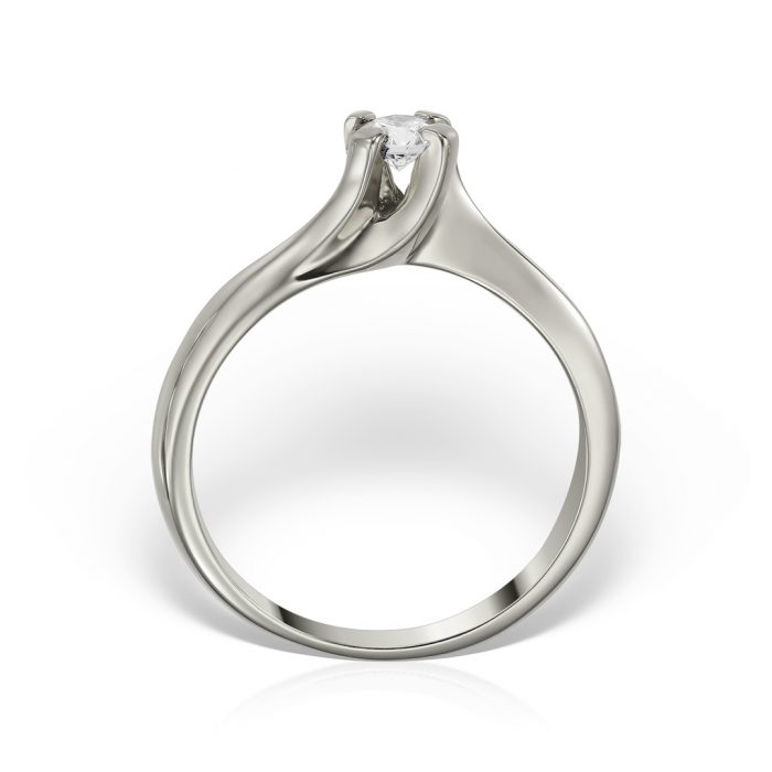 Inel de logodnă aur 18 kt cu diamant I 009L