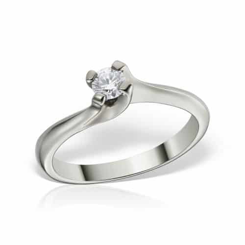 Inel de logodnă aur 18 kt cu diamant I 009L