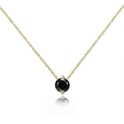 Lănțișor cu pandantiv din aur 14 kt cu zirconia diverse culori P153S
