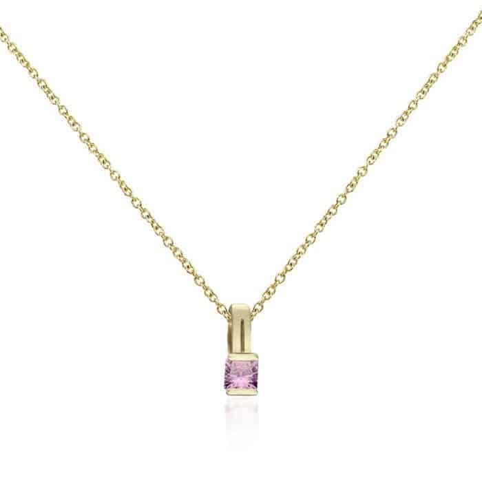 Pandantiv aur 14 kt cu zirconia incoloră/roz P 75S