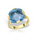 Inel aur 14 kt cu topaz I S04C.6