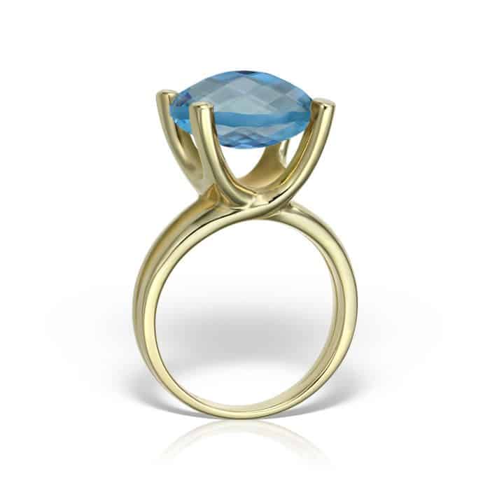 Pandantiv cu topaz, aur 14 kt, P S17C.4