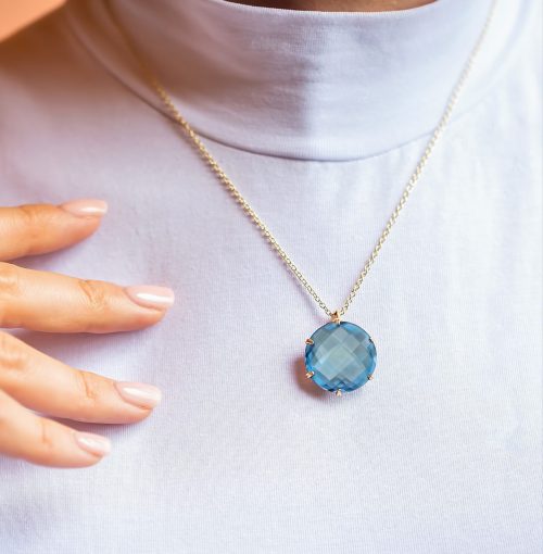 Pandantiv cu topaz, aur 14 kt,  P S11C.3